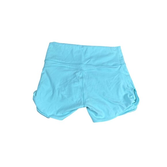 Fabletics PureLuxe High-Waisted Light Blue Athletic Shorts For Women small 3" in - Picture 8 of 9